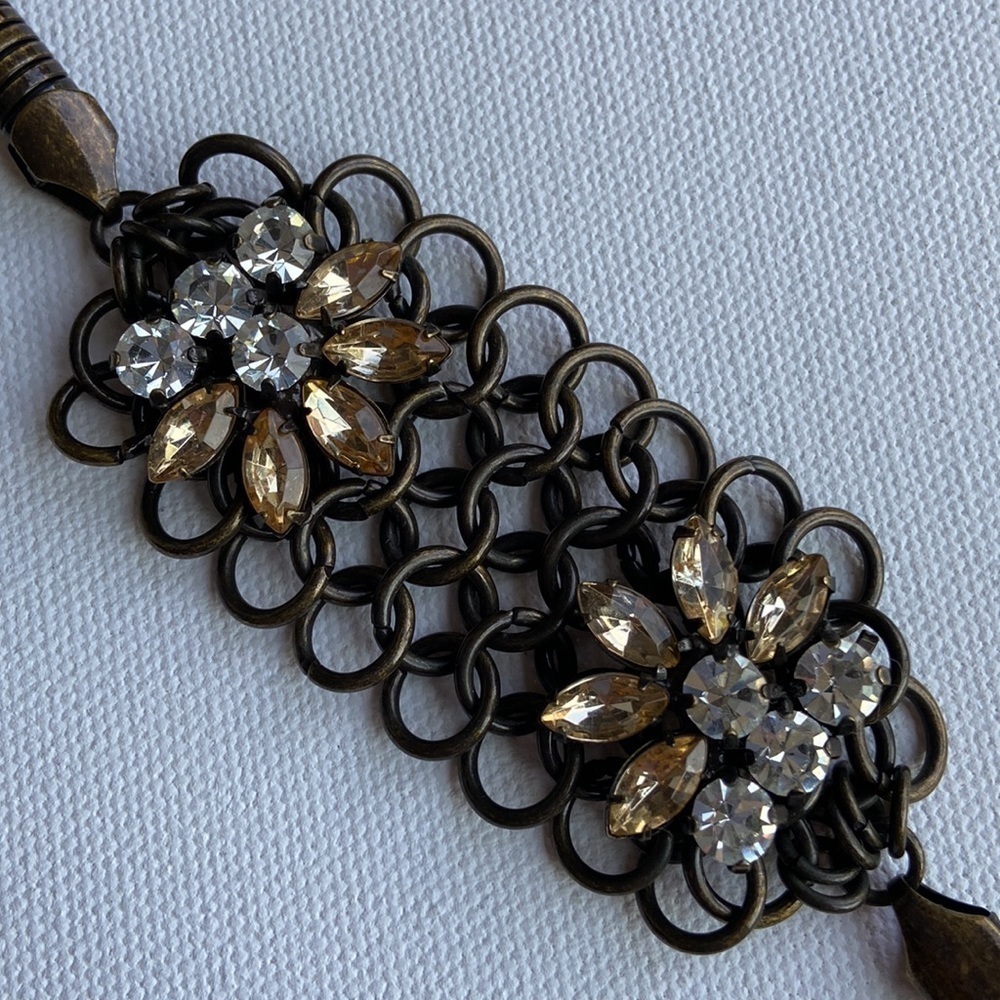 J Crew Rhinestone Mesh Bracelet - Picture 4 of 9